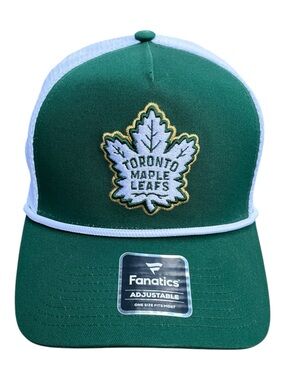 New Fanatics Toronto Maple Leafs Green Trucker Hat Snapback